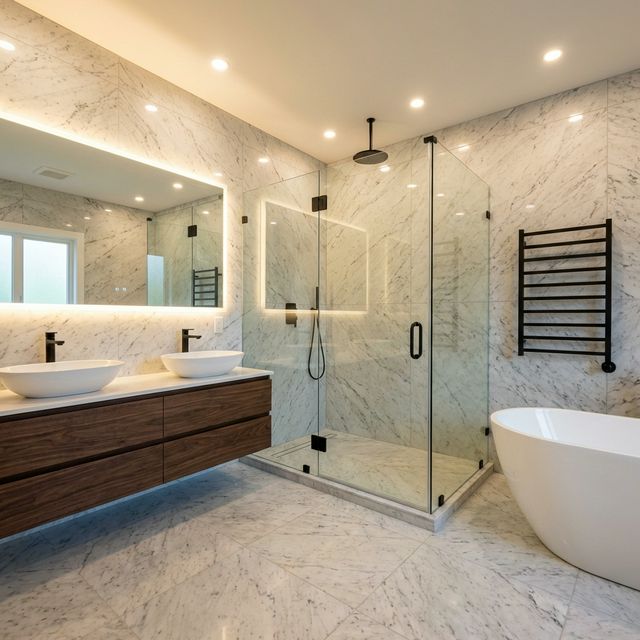 Bathroom After Remodel — Spa Marble Luxury